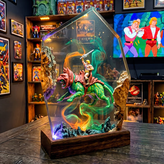 He-Man & Battle Cat - Resin lamp